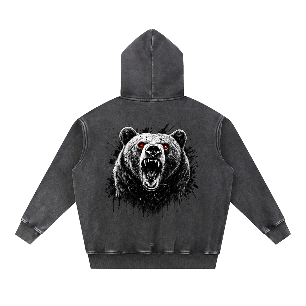 Snow Wash Fleece Oversize Hoodie