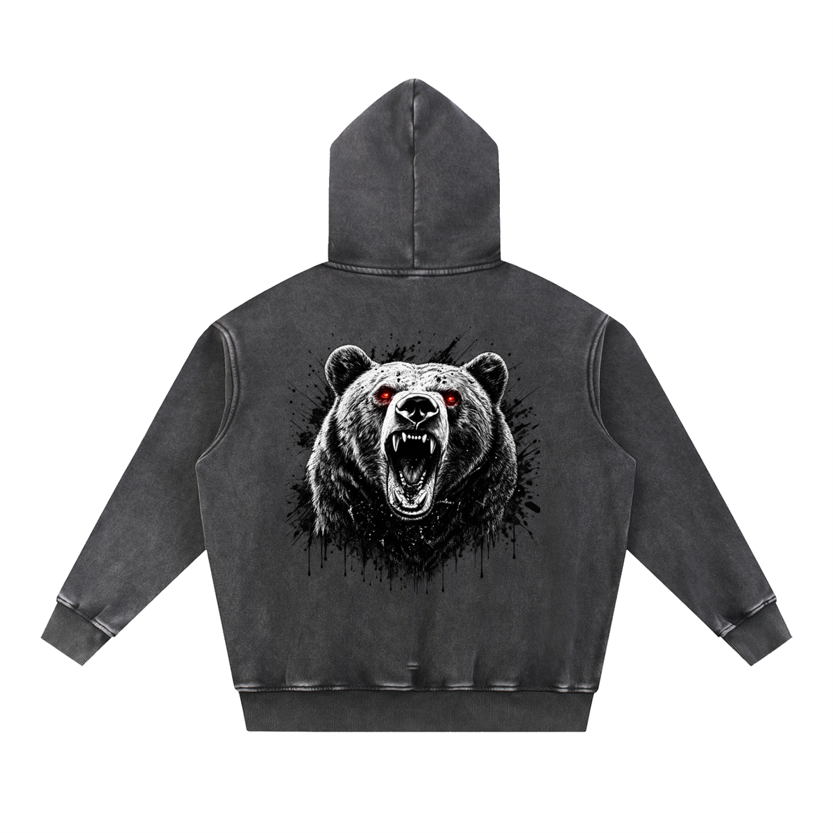 Snow Wash Fleece Oversize Hoodie