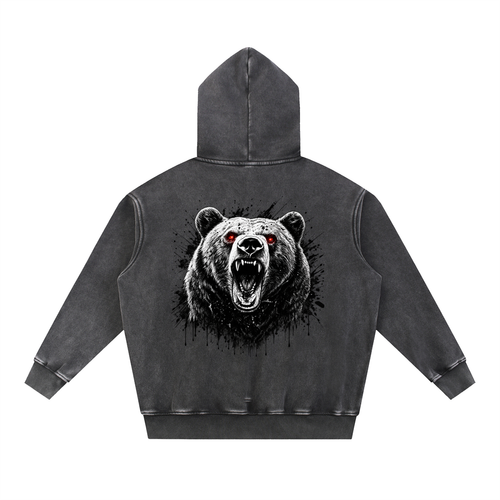 Snow Wash Fleece Oversize Hoodie